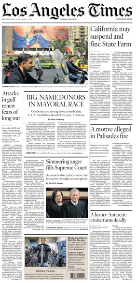 Cover of Los Angeles Times