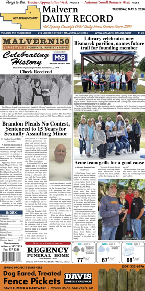Cover of Malvern Daily Record