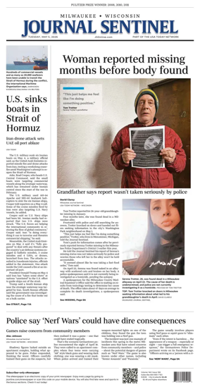 Cover of Milwaukee Journal Sentinel