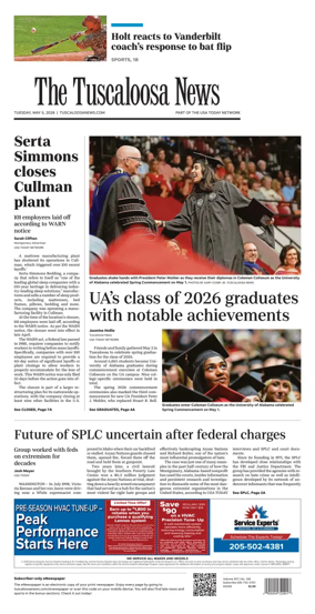 Cover of The Tuscaloosa News