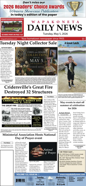 Cover of Wapakoneta Daily News