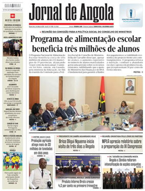Cover of Jornal de Angola
