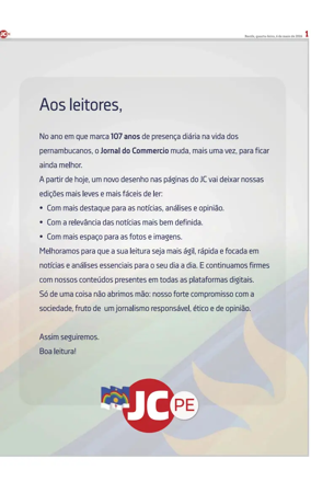 Cover of Jornal do Commercio