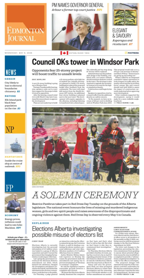 Cover of Edmonton Journal