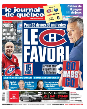 Cover of Le Journal de Quebec