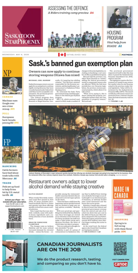 Cover of Saskatoon StarPhoenix