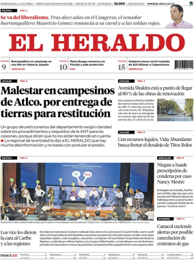 Cover of El Heraldo (Colombia)