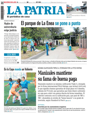 Cover of La Patria (Colombia)