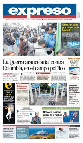 Cover of Diario Expreso