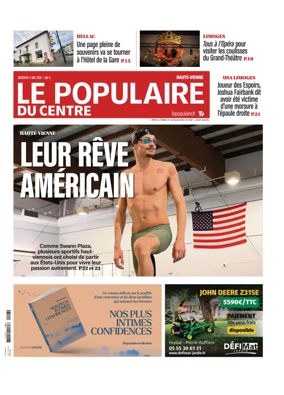 Cover of Le Populaire du Centre (Haute-Vienne)