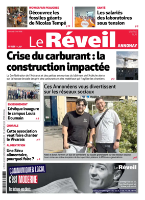 Cover of Le Reveil du Vivarais – edition Annonay