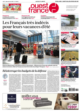 Cover of Ouest France (Challans / Saint-Gilles-Croix-de-Vie)