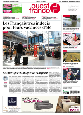 Cover of Ouest France (Les Herbiers / Montaigu)