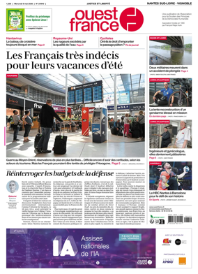 Cover of Ouest France (Nantes / Sud-Loire / Vignoble)