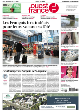 Cover of Ouest-France (Quimperle Concarneau)
