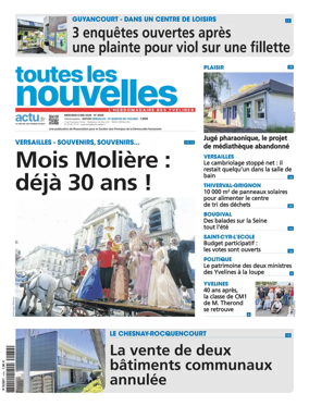 Cover of Toutes les Nouvelles (Versailles / Saint-Quentin-en-Yvelines)