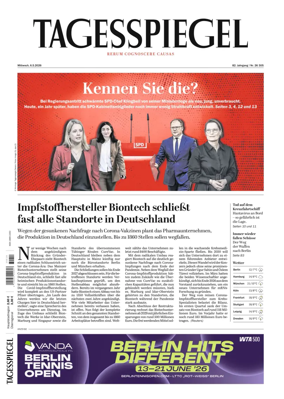 Cover of Der Tagesspiegel