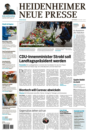 Cover of Heidenheimer Neue Presse