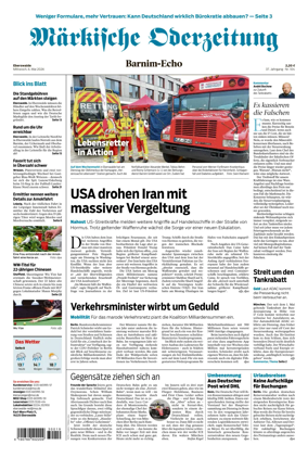 Cover of Markische Oderzeitung Eberswalde