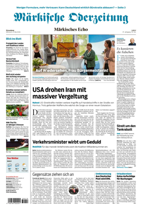 Cover of Markische Oderzeitung Strausberg