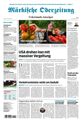Cover of Markische Oderzeitung Uckermarkanzeiger