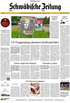 Cover of Schwabische Zeitung (Biberach)