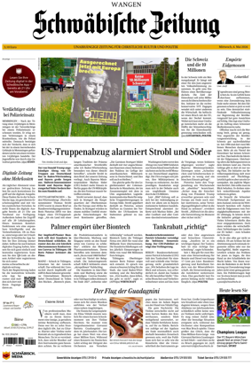 Cover of Schwabische Zeitung (Wangen)