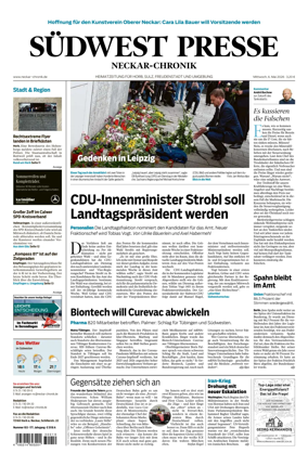 Cover of SUDWEST PRESSE - Neckar-Chronik