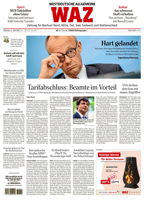 Cover of Westdeutsche Allgemeine Zeitung (Bochum)