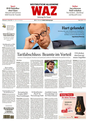 Cover of Westdeutsche Allgemeine Zeitung (Essen)