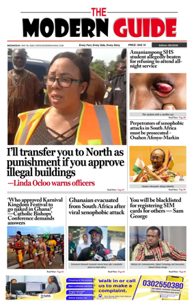Cover of The Modern Guide Newspaper (Ghana)