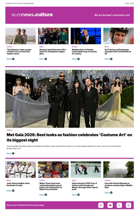 Cover of Euronews Culture and Sport Compiled Edition