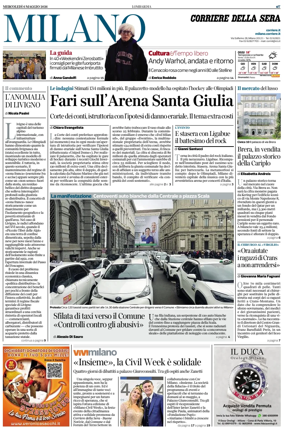 Cover of Corriere della Sera (Milano)