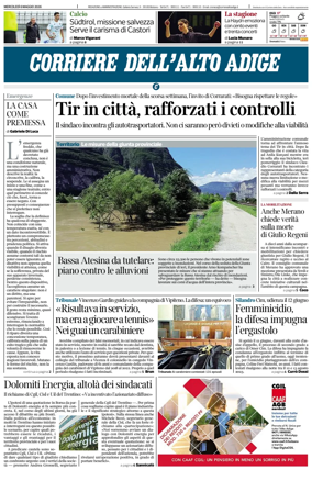 Cover of Corriere dell'Alto Adige