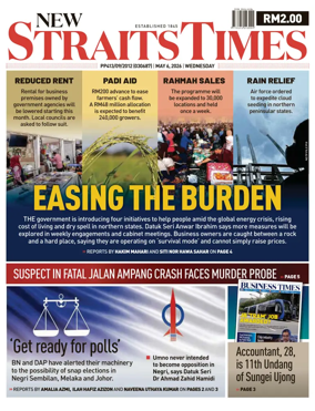 Cover of New Straits Times