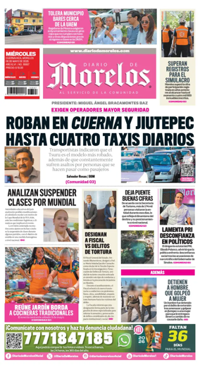 Cover of Diario de Morelos