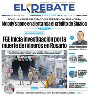 Cover of El Debate de Mazatlan