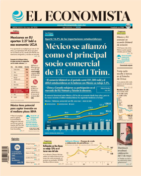 Cover of El Economista (Mexico)