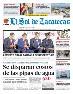 Cover of El Sol de Zacatecas
