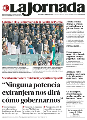 Cover of La Jornada