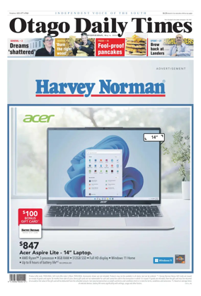 Cover of Otago Daily Times