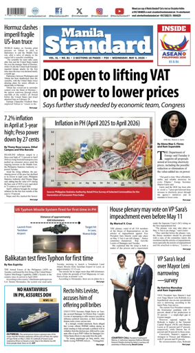 Cover of Manila Standard