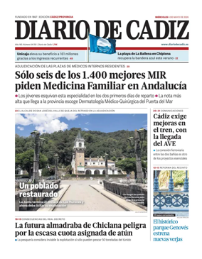 Cover of Diario de Cadiz