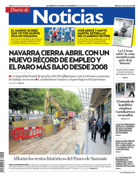 Cover of Diario de Noticias (Spain)