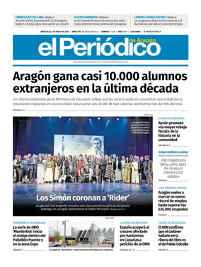 Cover of El Periodico Aragon