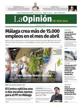 Cover of La Opinion de Malaga