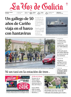 Cover of La Voz de Galicia (A Coruna)