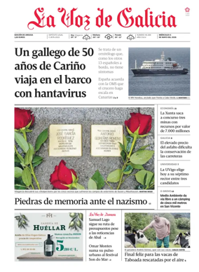 Cover of La Voz de Galicia (Arousa)