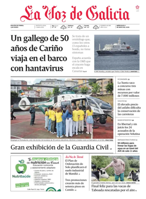 Cover of La Voz de Galicia (Ferrol)