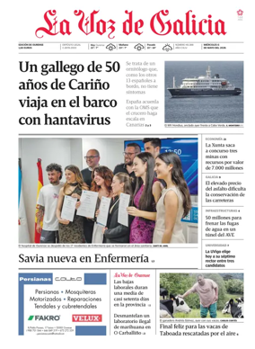 Cover of La Voz de Galicia (Ourense)